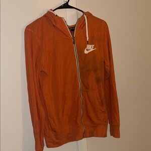 Nike Burnt Orange Hoodie with White Logo